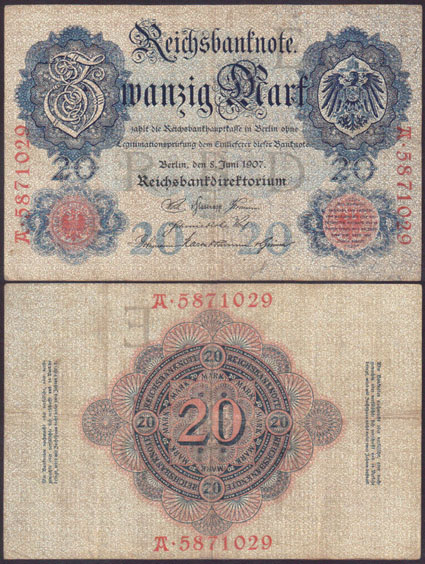 1907 Germany 20 Mark L000359